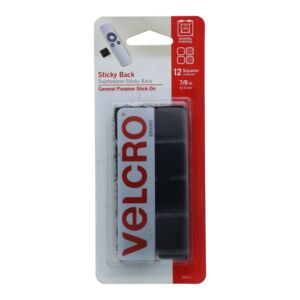 STICKY BACK 7/8" SQUARES BLACK VELCRO STICKY BACK 7/8" SQUARES BLACK VELCRO